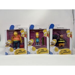 The Simpsons Jakks Pacific 5" Scale Wave  Lot Of 3 Action‎ Figure Set Brand New